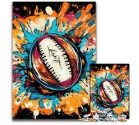 Colorful Rugby 1000 Pieces Puzzle Gifts Impossible Jigsaw Puzzles for Adults Challenging Brain Teaser for Teenagers, Family Fun Interactive Game 26X38CM/10.23x14.96inch