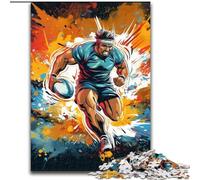 Colorful Rugby Jigsaw Puzzle 1000 Pieces Jigsaw Puzzles for Adults Brain Teaser & Home Decor, Perfect 50x75cm