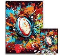 Colorful Rugby JigsawPuzzle 1000 Pieces for Adults Challenging Puzzles Challenging DIY Brain Teaser for Teenagers 26X38CM/10.23x14.96inch