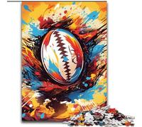 Colorful Rugby Jigsaws 1000 Pieces for Adults Puzzles for Adults Challenging Brain Teaser, Family Activity, Home Decor, size : 38x26cm