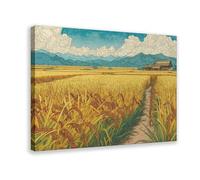 Colorful Rural Landscape Canvas Poster Bedroom Decor Landscape Office Room Decor Gift 12x18inch(30x45cm)