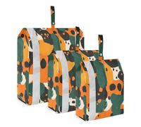 Colorful Rustic Leopard Print 3 Piecing Packing Travel Bag Portable Compression Bags For Travel Ziplock Bags Dorm Clothes Storage