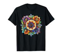 Colorful Sacred Geometry Flower Mandala Lotus T-Shirt