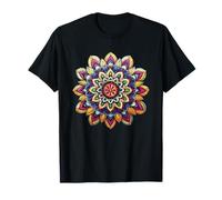 Colorful Sacred Geometry Flower Mandala Pattern T-Shirt
