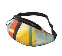 Colorful Sail Boat Fanny Pack for Men Women Fashion Waist Packs Adjustable Crossbody Bags Everywhere Belt Bag