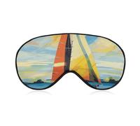 Colorful Sail Boat Sleeping Mask, Light Blocking Eye Mask, Comfortable and Soft, Eye Cover with Elastic Band, Suitable for Men and Women, Suitable for Travel/Sleeping