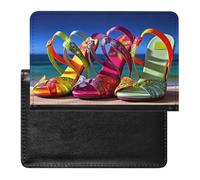 Colorful Sandals Shoes Passport Cover Protector Rfid Blocking Passport Holder Id Card Holder Secure Travel Wallet Organizer for Passport Tickets Credit Cards, style, One Size