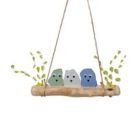 Colorful Sea Glass Bird Perch, Handmade Seaglass Rainbow Birds Wall Art, Sea Glass Birds on Branch, Driftwood Art for Indoor Outdoor, Balcony Garden Home Decor, Nature Lovers Gifts