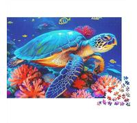 Colorful Sea Turtle 1000 Piece Puzzles for Adults with No Puzzle Dust Colourful Jigsaws for Anxiety Relief Games during Family Puzzle Night 70x50cm/1000pcs