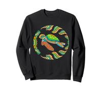 Colorful Sea Turtle Mandala Bohemian Ocean Animal Art Sweatshirt