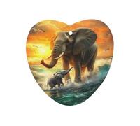 Colorful Seaside Elephants Car Air Freshener Decorative Hanging Aromatherapy Tablets for Car Trucks Love form