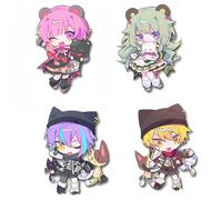 Colorful Sekais Rui Project Badge, 4 Pieces Sekais Rui Figure Brooch, Cute Anime Cartoon Pins Toys, Acrylic Badge, Sekais Rui Cosplay Props Set
