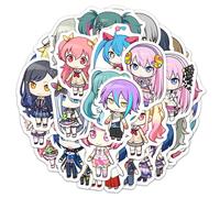 Colorful Sekais Rui Project Stickers, 105 Pcs Sekais Rui Figure Vinyl Waterproof Sticker Decals for Party, Water Bottle Scrapbook Laptop Skateboard Computer for Teens Students