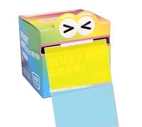 Colorful Self-Adhesive Pull-Out Memo Pads, 105 Sheets Clear Sticky Notes for Annotating, Cute monsterss Pattern Sticky Note, Funny Pastel Animal Post Notes for Studying and Writing in Text Books