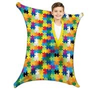 Colorful Sensory Body Sock, Full Body Stretch Wrap for Children with Autism Sensory Processing Disorder, Stress Relief & Relaxing for Kids, Medium(6-9 Years)