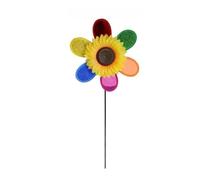 Colorful Sequins Sunflower Windmill Spinner Home Garden Yard Decoration Windmill Wall Decor
