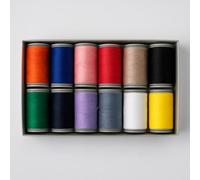 Colorful Serger Sewing Thread - 10 Cones Threads of 500 Yards Each Spool | Sewing Clips Quilting Materials Sewing Machines for Beginners and Heavy-Duty Sewing Machine Threads (12 Color)