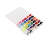 Colorful Sewing Threads with Plastic Sewings Machine Bobbins Singer Machines Accessories for Multiple Sewing Standard Size and Assorted Colors Home Handwork Embroidery 36 Grids (36-Grid Color Box)