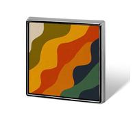Colorful Shapes Abstract Fabric Texture Unisex Brooches & Pins Square Lightweight Lapel Badge Jewelry for Clothing Shawl Hat