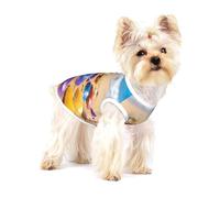 Colorful shells Print Pet T-Shirt - Summer Dog Clothes Soft Puppy Apparel Outfit for Small Dogs and Cats Daily Outdoor Wear