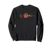 Colorful Shih Tzu Heartbeat Art for Dog Lovers Sweatshirt