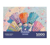 Colorful Shuttlecock Art Sturdy Thick Paper Pieces Perfect for Improving Concentration, Patience And Logical Thinking in Spare Time 52x38cm/1000pcs
