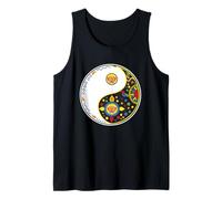 Colorful Sign Lotus for tao yin yang qi gong or tai chi Tank Top