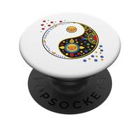 Colorful sign symbol for tao yin and yang qi gong or tai chi PopSockets Adhesive PopGrip