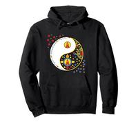 Colorful sign symbol tao yin and yang Taiji Yoga with buddha Pullover Hoodie