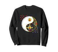 Colorful sign symbol tao yin and yang Taiji Yoga with buddha Sweatshirt