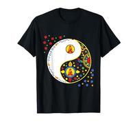 Colorful Sign Symbol tao yin and yang Taiji Yoga with Buddha T-Shirt