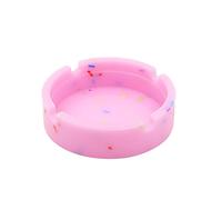 Colorful Silicone Ashtray, Round Rubber Luminous Ash Tray Silicone Heat Resistant Ash Tray Luminous Silicone Ashtray Cigarette Ash Tray Holder for Home Office Restaurant or Outdoor