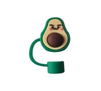 Colorful Silicone Cartoon Straw Caps and Reusable Drink Covers for Kids Extra Long 15 (C, 1.9cm)