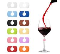 Colorful Silicone Glass Clips for Wine Cups Party Essential with Easy Identification Different Color Dishwasher Safe Glass Identifiers
