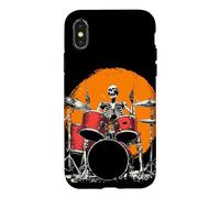 Colorful Skeleton Drums for Skull and Drumming Lovers Case for iPhone X/XS