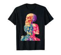 Colorful Skeletons Tropical Gothic Summer Summerween Goth T-Shirt