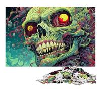Colorful Skull 1000 Piece Jigsaw Puzzles for Adults Impossible Jigsaw Puzzles for Adults Ideal And Home Decor 26X38CM/10.23x14.96inch
