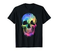 Colorful Skull Halloween Skeleton Rainbow Skulls Bones Funny T-Shirt