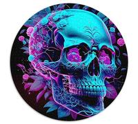 Colorful Skull Head 1000 Piece Jigsaw Puzzle for Kids And Adults Day of The Dead Colourful Jigsaws Challenge Games Great Gift 1000pcs (67.5x67.5cm)