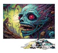 Colorful Skull Jigsaw Puzzles for Adults, 1000 Piece cardboard Jigsaw Puzzles for Adults Challenging Brain Teaser for Teenagers, Family Game Night Fun 26X38CM/10.23x14.96inch