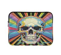 Colorful Skull Laptop Sleeve Bag for 15-16Inch, Waterproof Shockproof Laptop Quilting Case, Slim Lightweight Design for Work-L