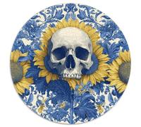 Colorful Skulls And Sunflowers Jigsaw Puzzles for Adults And Kids. 1000 Pieces Whimsical Challenge Toy Educational Game Home Decor 1000pcs (67.5x67.5cm)