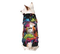 Colorful Skulls Dog Hoodie - Soft & Breathable Pet Clothes for Small to Large Dogs, Stylish and Comfortable Dog Clothes