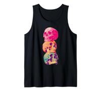 Colorful Skulls Tropical Gothic Summer Summerween Goth Tank Top