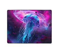 Colorful Sky Floating Jellyfish Area Rugs for Living Room Decor - Soft Throw Washable Rugs for Bedroom, 63x48 Inch Indoor Carpet for Bedroom Living Room
