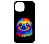 Colorful Sloth Art Case for iPhone 15
