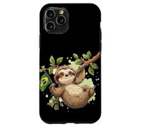 Colorful Sloth Costume for Brazil Lovers Case for iPhone 11 Pro