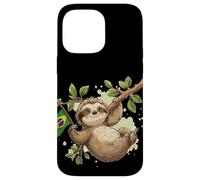Colorful Sloth Costume for Brazil Lovers Case for iPhone 14 Pro Max