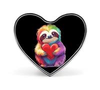 Colorful Sloth Heart Heart Badge Funny Lapel Pins Personalized Button Brooch Pin for Clothing Bag Accessories