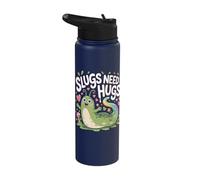 Colorful Slugs Need Hugs Cute Whimsy Stainless Steel Insulated Water Bottle